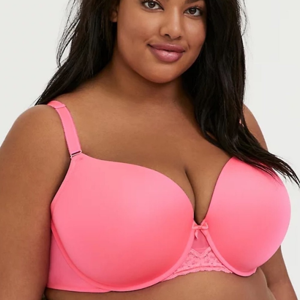 Torrid Pink Back Smoothing Push Up Bra 42B